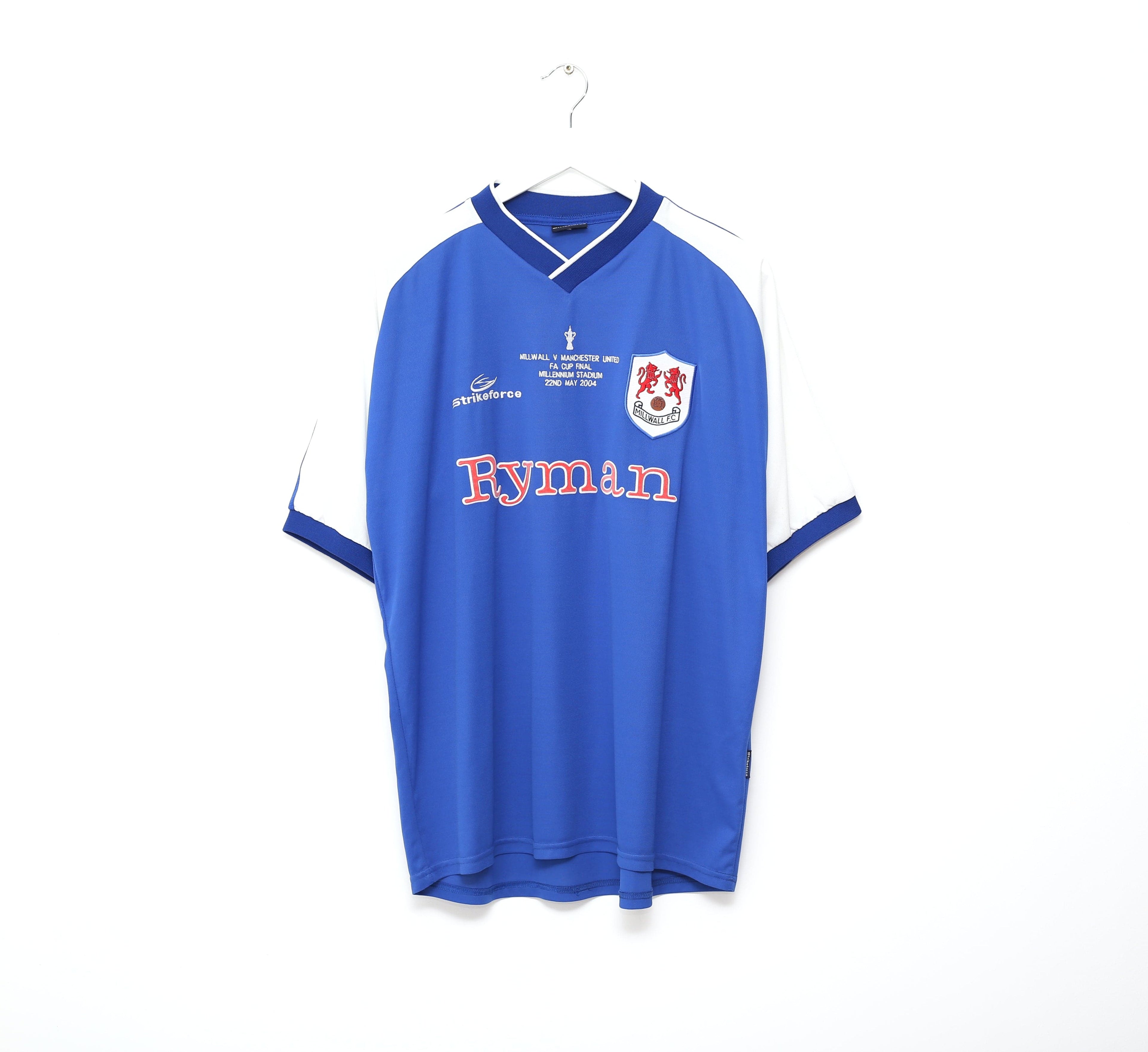 2003/04 MILLWALL Vintage Strikeforce FA Cup Final Home Football Shirt Jersey XL