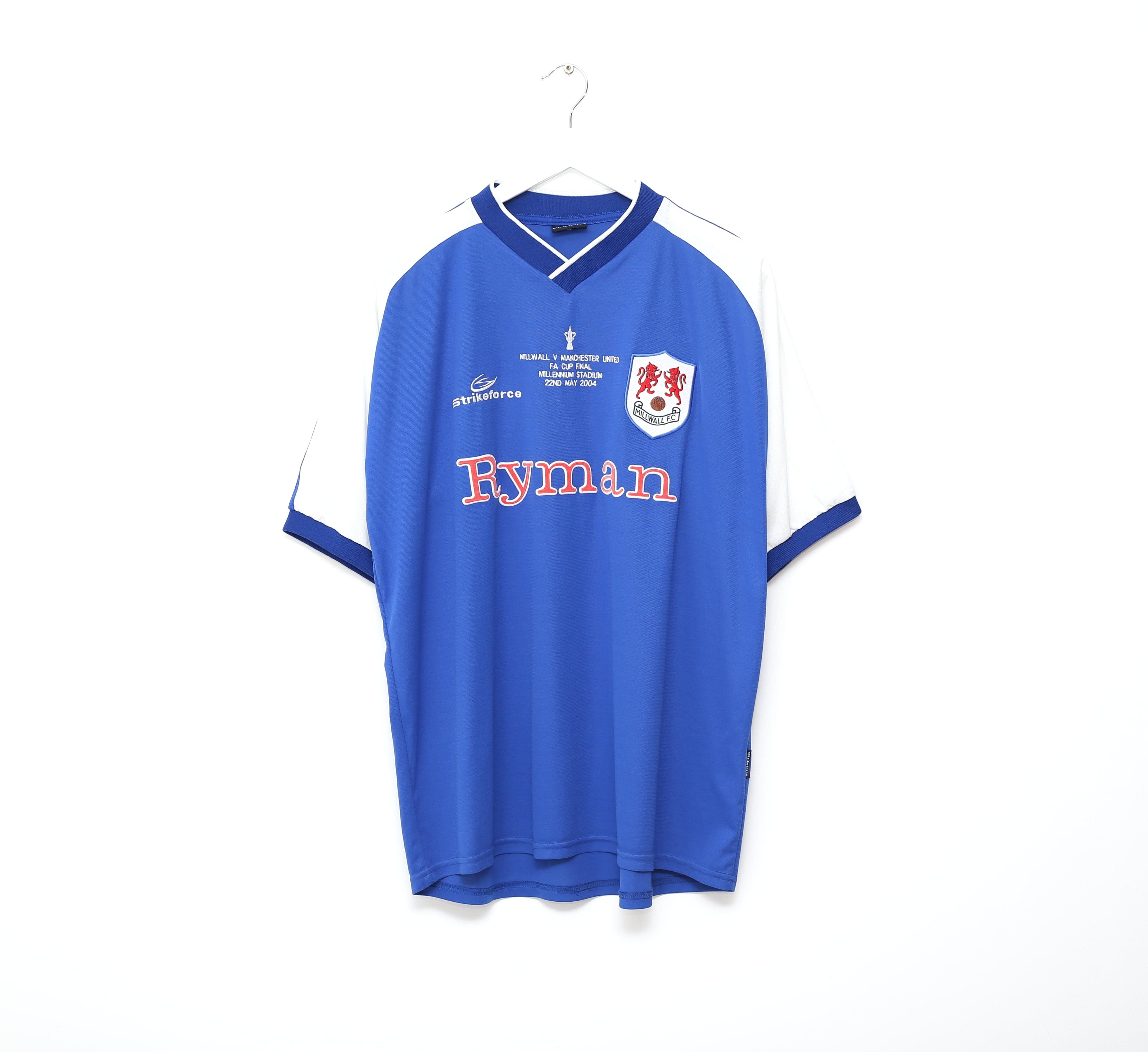 2003/04 MILLWALL Vintage Strikeforce FA Cup Final Home Football Shirt Jersey XL