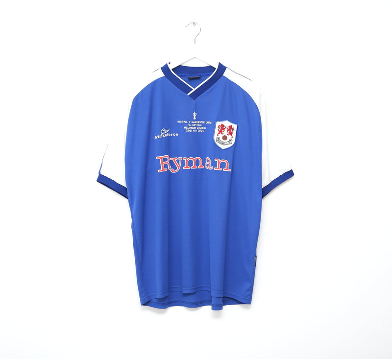 2003/04 MILLWALL Vintage Strikeforce FA Cup Final Home Football Shirt Jersey XL