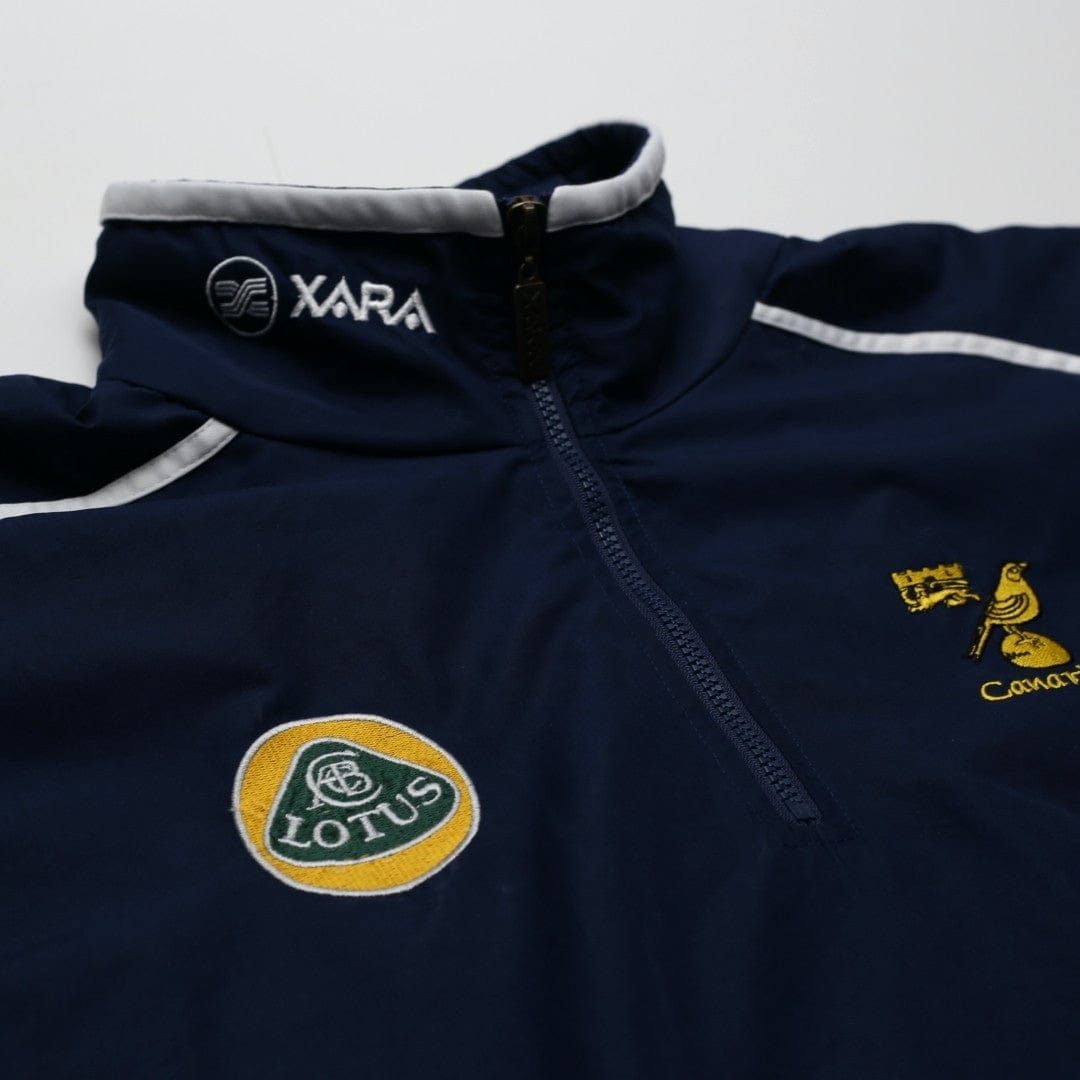 2003/04 Norwich City Vintage XARA Football Training 1/4 Zip Track Jacket (XL)