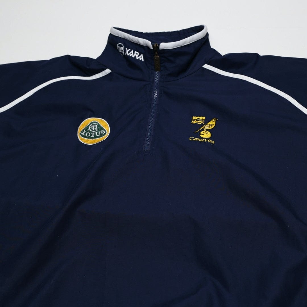 2003/04 Norwich City Vintage XARA Football Training 1/4 Zip Track Jacket (XL)