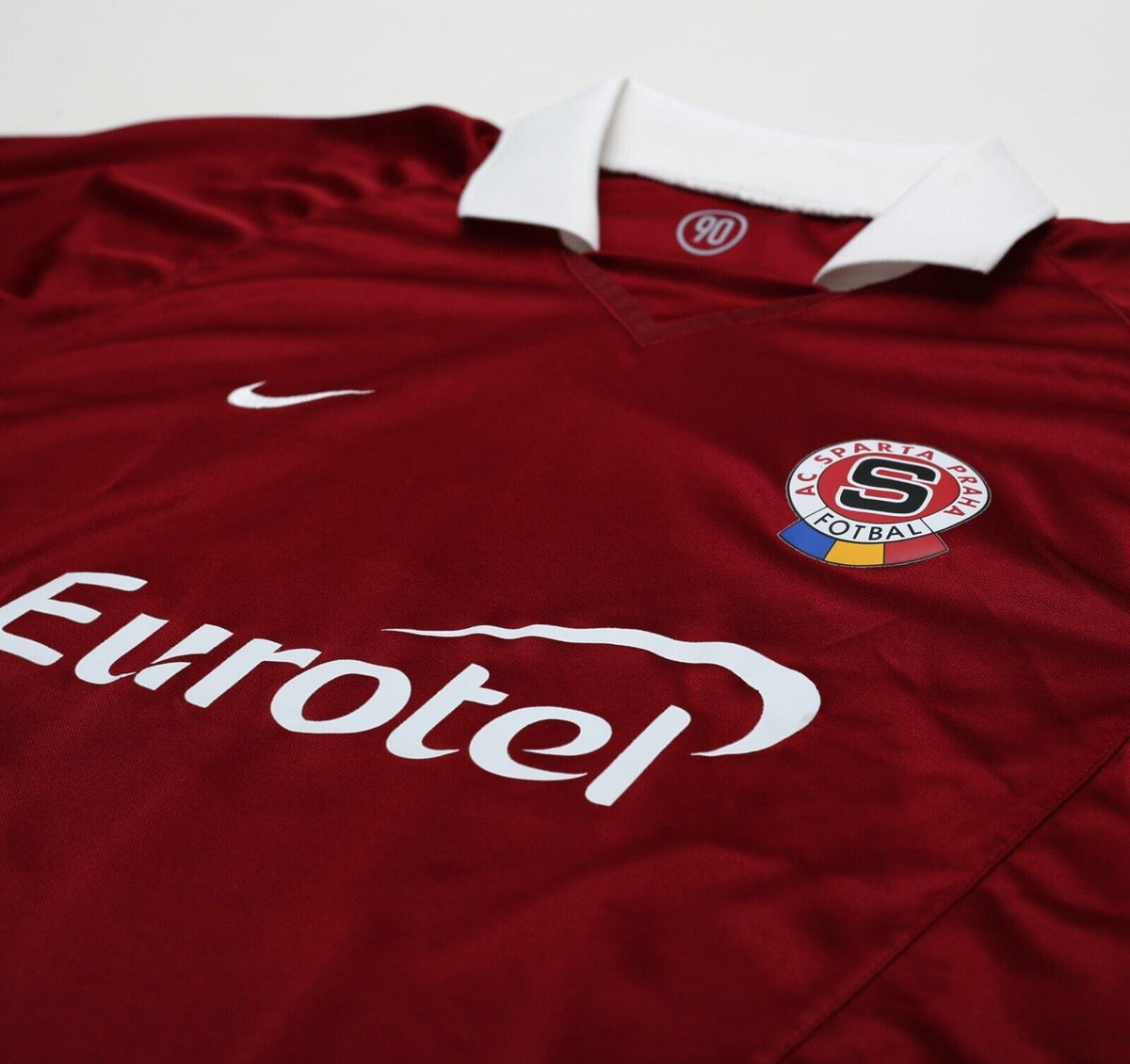 2003/04 POBORSKY #8 Sparta Prague Vintage Nike Home Football Shirt (M)