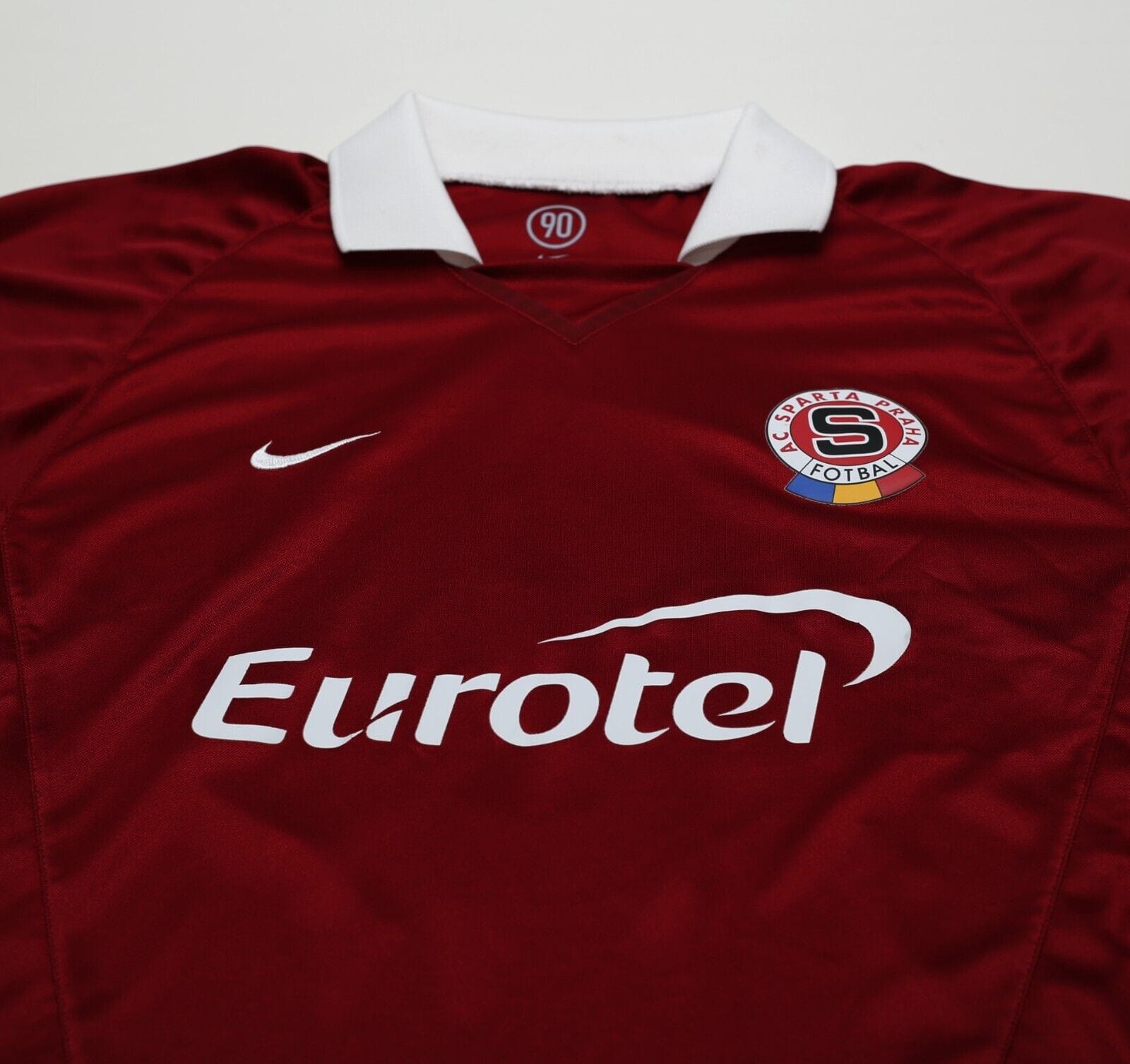 2003/04 POBORSKY #8 Sparta Prague Vintage Nike Home Football Shirt (M)