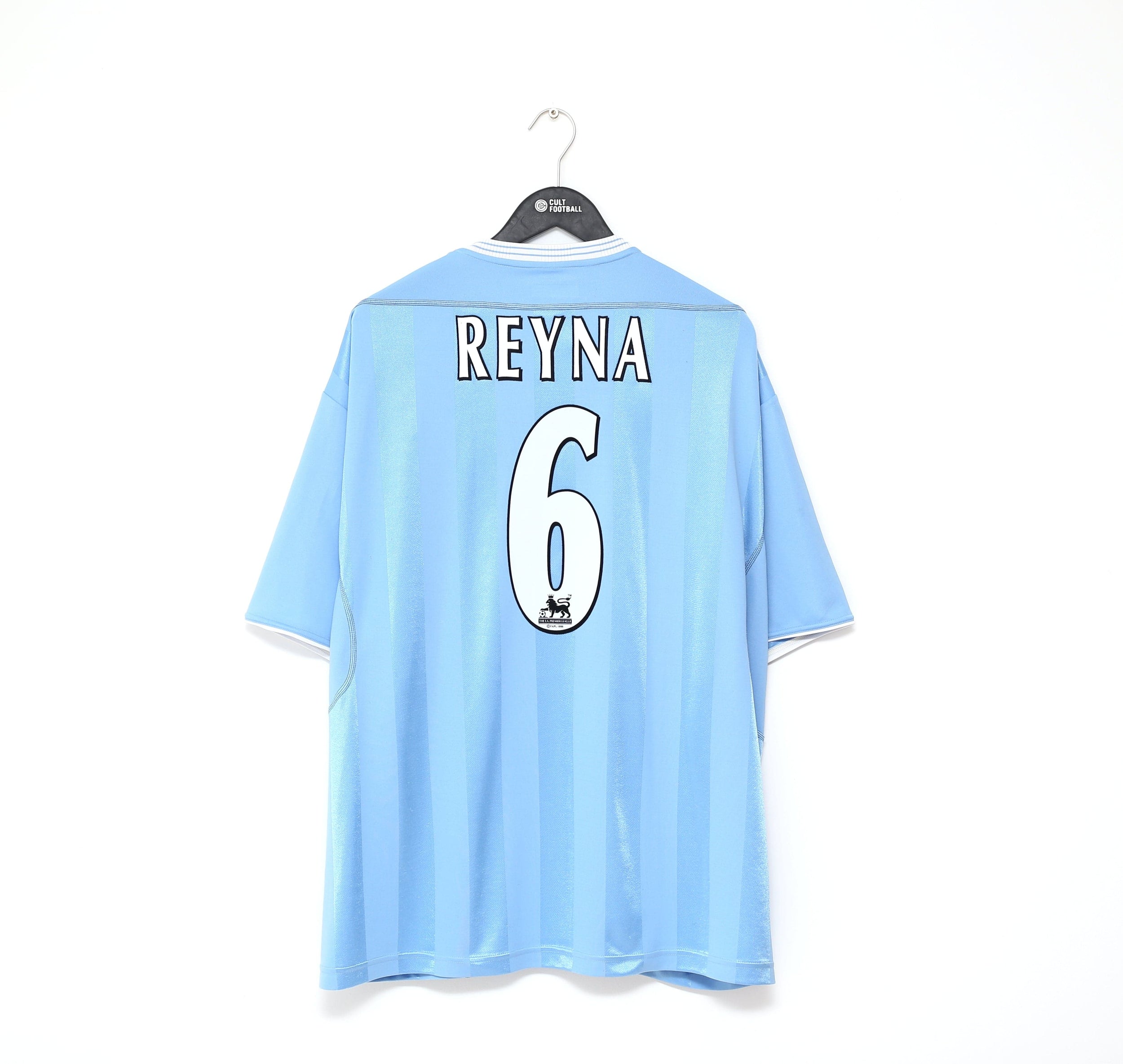 2003/04 REYNA #6 Manchester City Vintage Reebok Football Shirt Jersey (XXL) USA