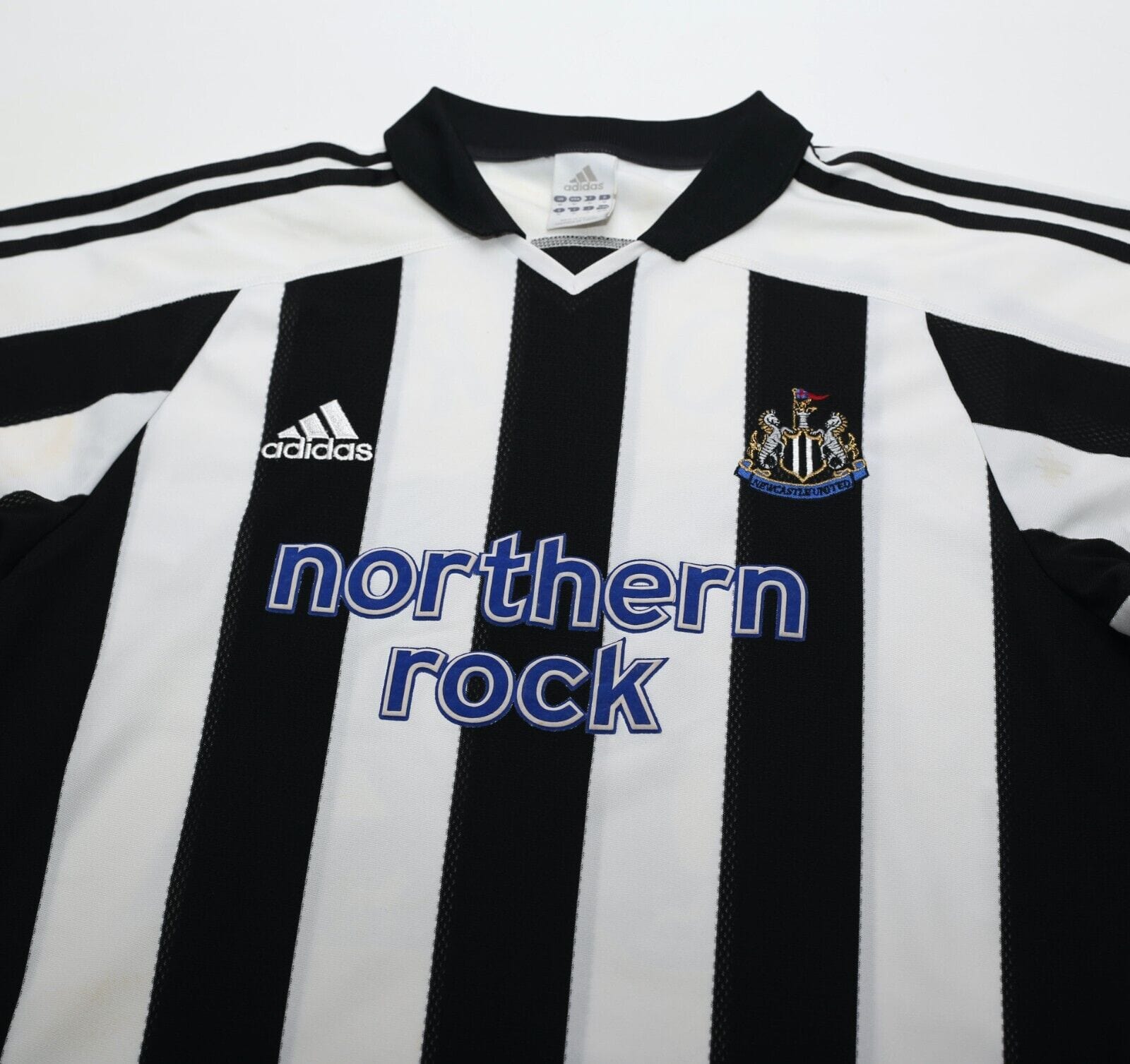 2003/04 ROBERT #32 Newcastle United Vintage adidas Home Football Shirt (M)