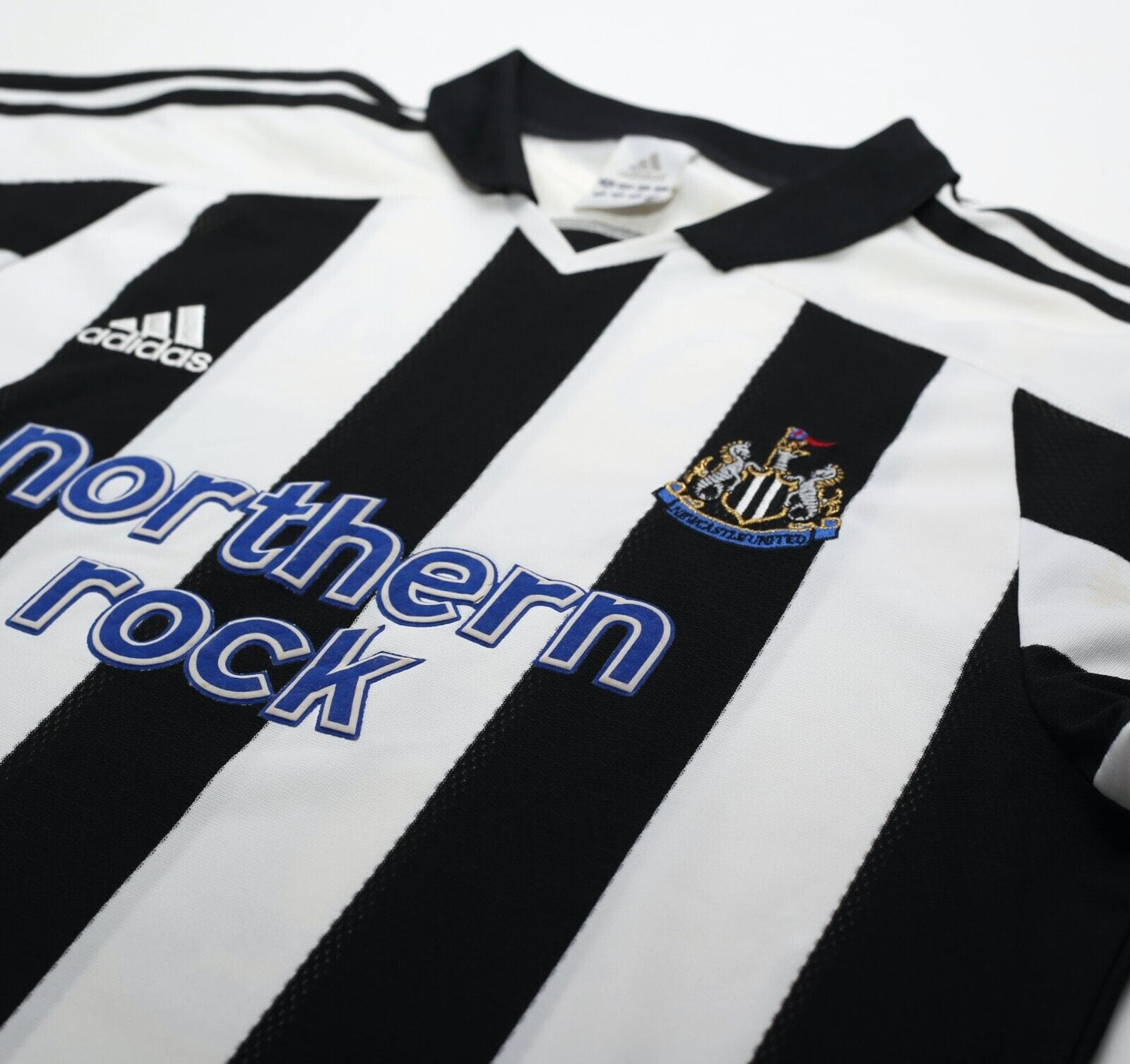 2003/04 ROBERT #32 Newcastle United Vintage adidas Home Football Shirt (M)