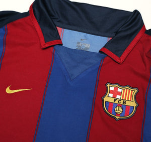 2003/04 RONALDINHO #10 Barcelona Vintage Nike Home Football Shirt (M)