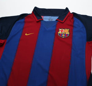 2003/04 RONALDINHO #10 Barcelona Vintage Nike Home Football Shirt (M)