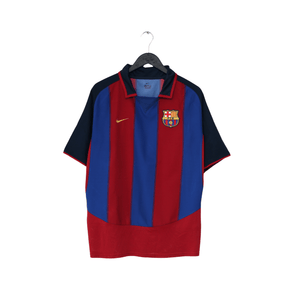 2003/04 RONALDINHO #10 Barcelona Vintage Nike Home Football Shirt (M)