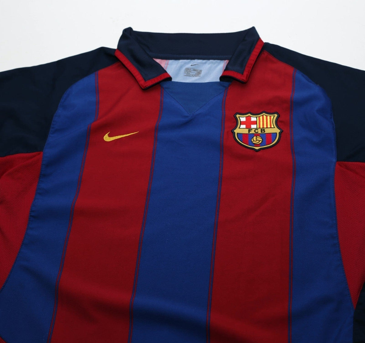 2003/04 RONALDINHO #10 Barcelona Vintage Nike Home Football Shirt (M)