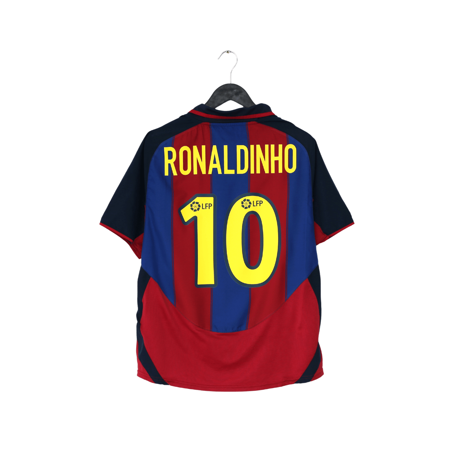2003/04 RONALDINHO #10 Barcelona Vintage Nike Home Football Shirt (M)