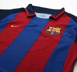 2003/04 RONALDINHO #10 Barcelona Vintage Nike Home Football Shirt (M)