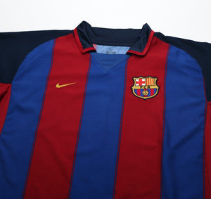 2003/04 RONALDINHO #10 Barcelona Vintage Nike Home Football Shirt (XL)