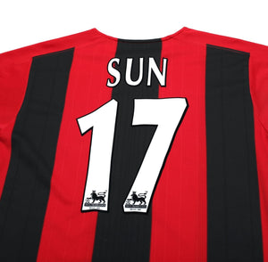 2003/04 SUN #17 Manchester City Vintage Reebok Away Football Shirt Jersey (M)
