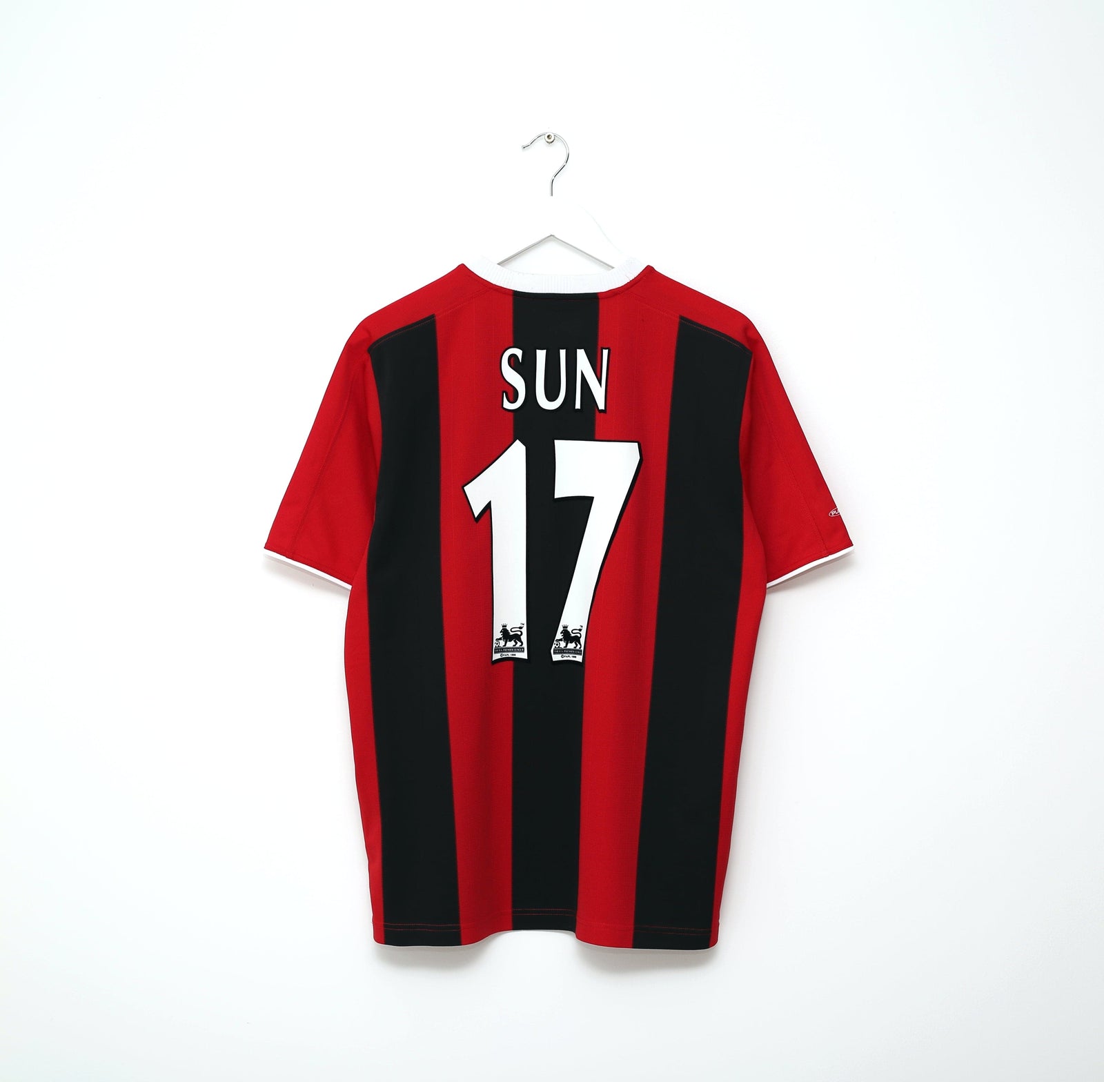 2003/04 SUN #17 Manchester City Vintage Reebok Away Football Shirt Jersey (M)