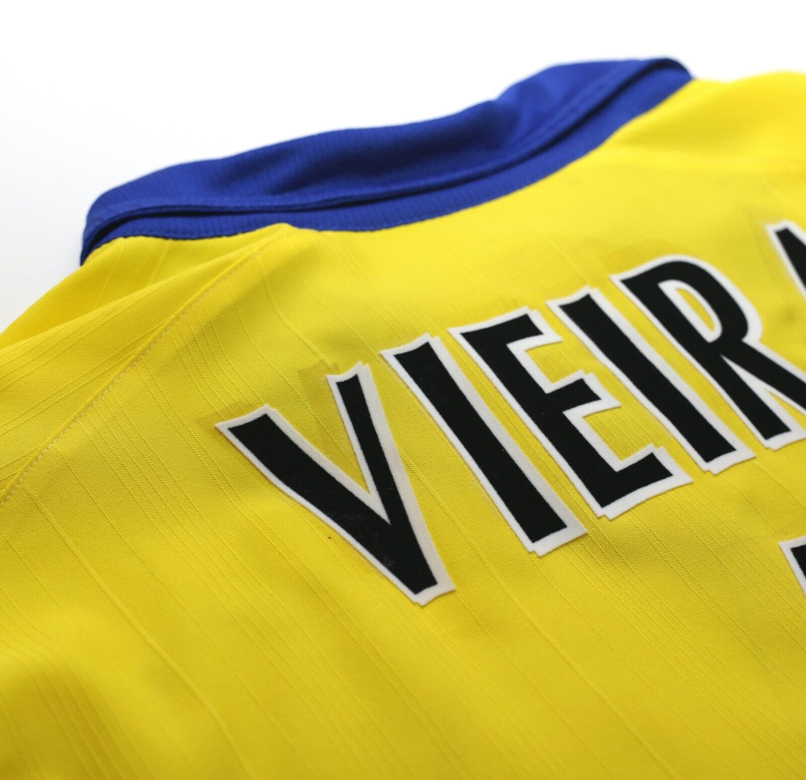 2003/04 VIEIRA #4 Arsenal Vintage Nike UCL Away Football Shirt Jersey (M)