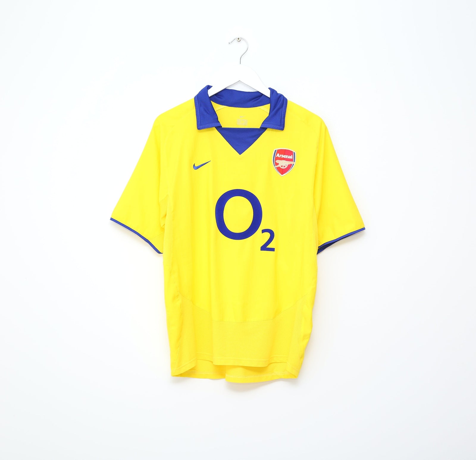 2003/04 VIEIRA #4 Arsenal Vintage Nike UCL Away Football Shirt Jersey (M)