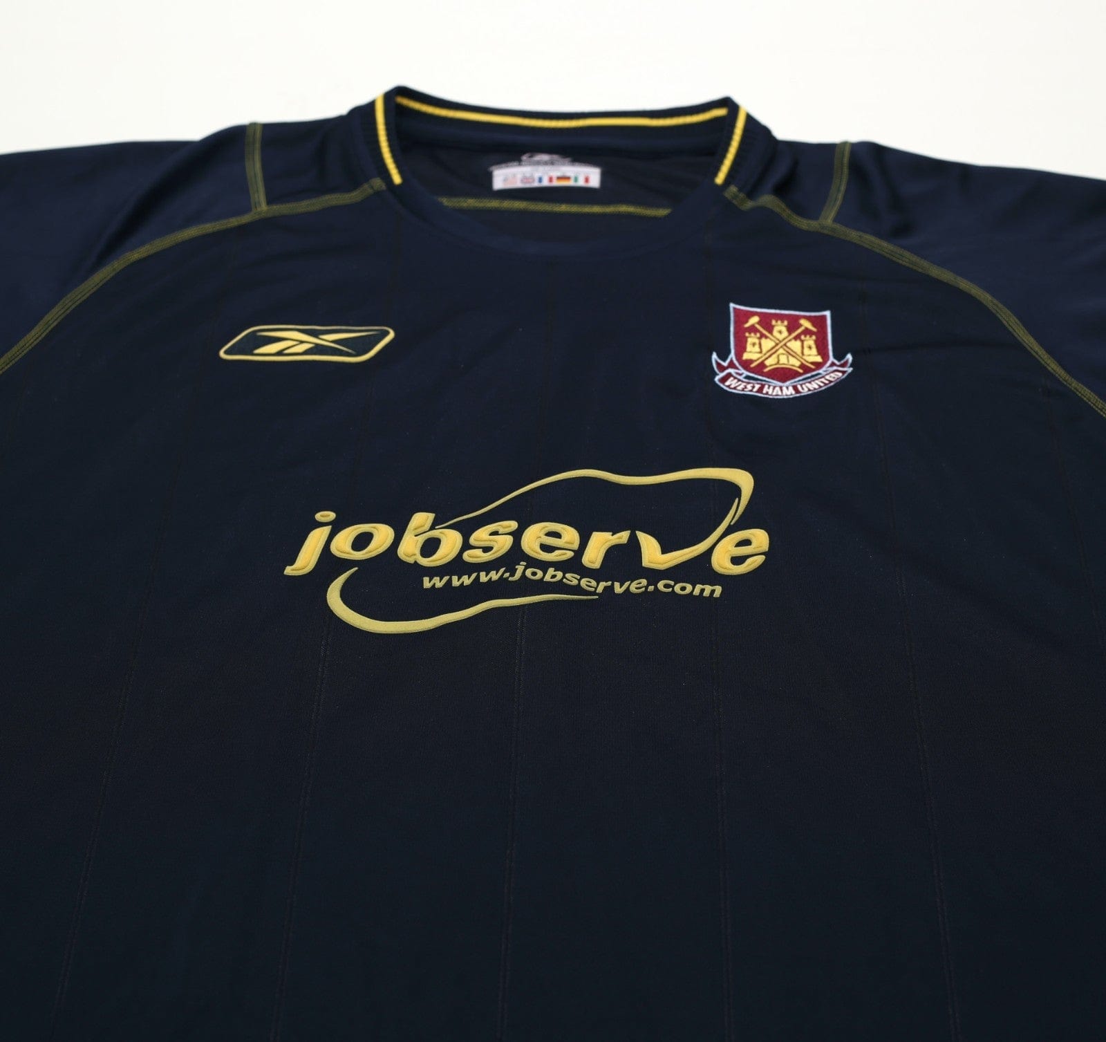 2003/04 WEST HAM UNITED Vintage Reebok Away Football Shirt (XL)