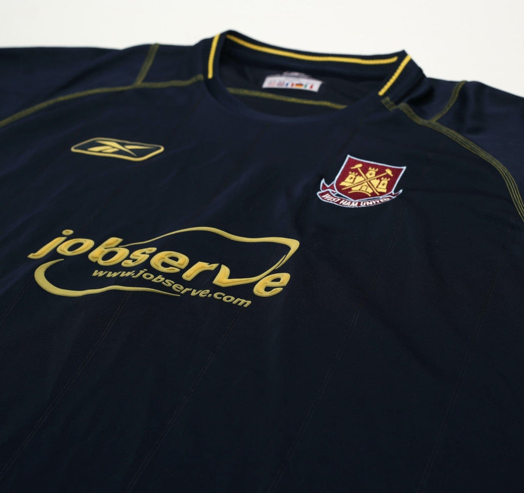 2003/04 WEST HAM UNITED Vintage Reebok Away Football Shirt (XL)