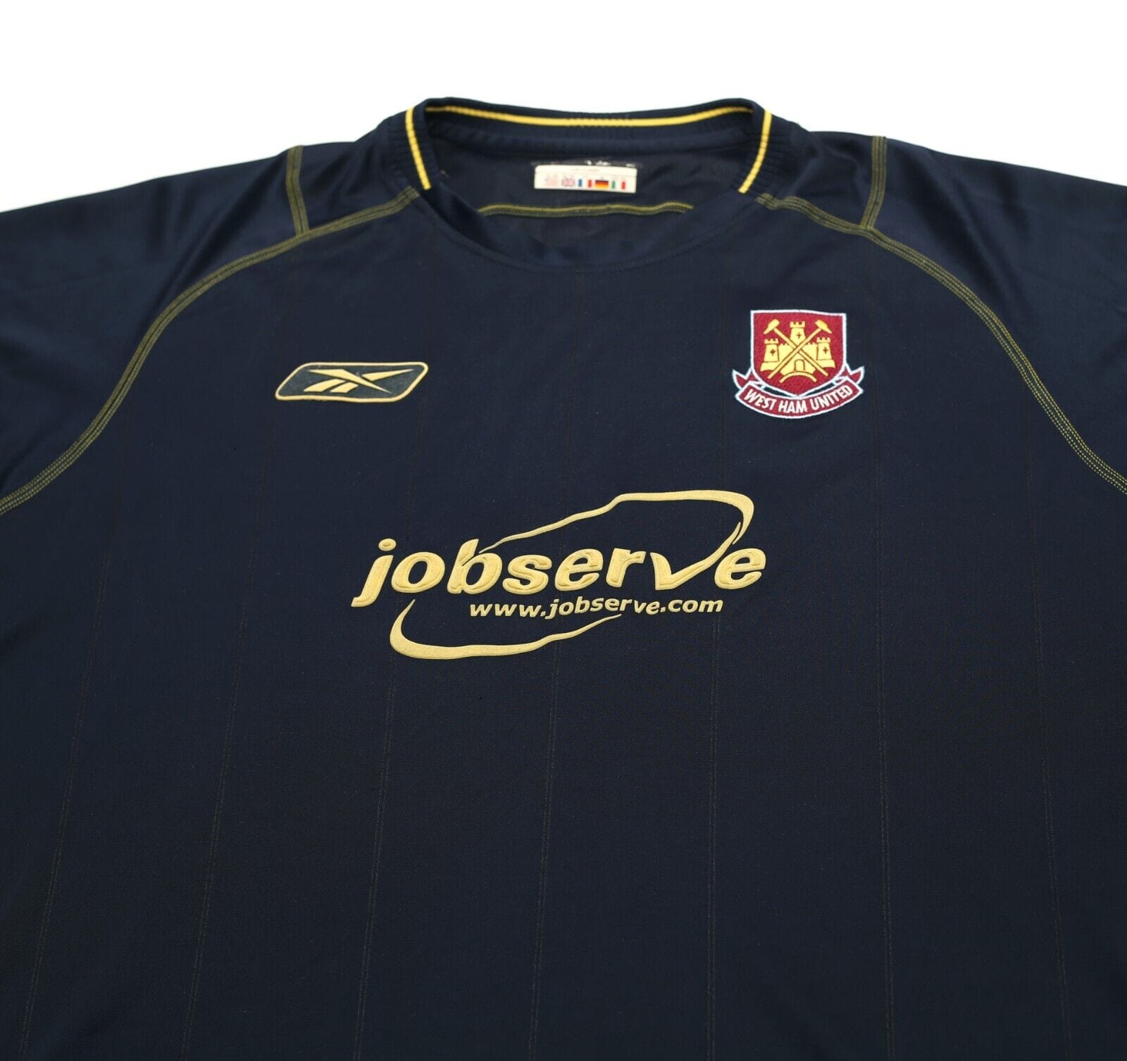 2003/04 WEST HAM UNITED Vintage Reebok Away Football Shirt (XL)
