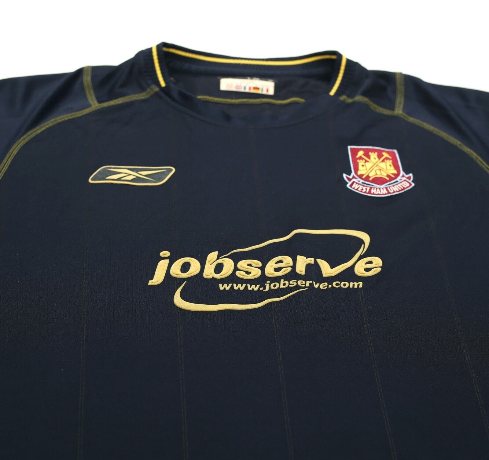 2003/04 WEST HAM UNITED Vintage Reebok Away Football Shirt (XL)
