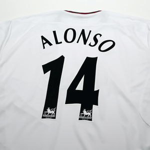 2003/05 Alonso #14 Vintage Liverpool Reebok Away Football Shirt (XL)