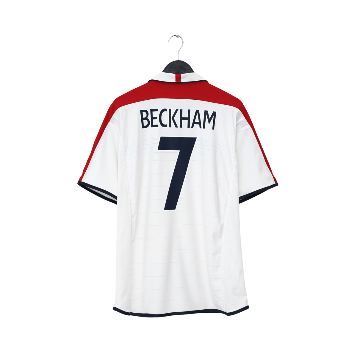 2003/05 Beckham #7 England Vintage Umbro Home Football Shirt (L) EURO 2004