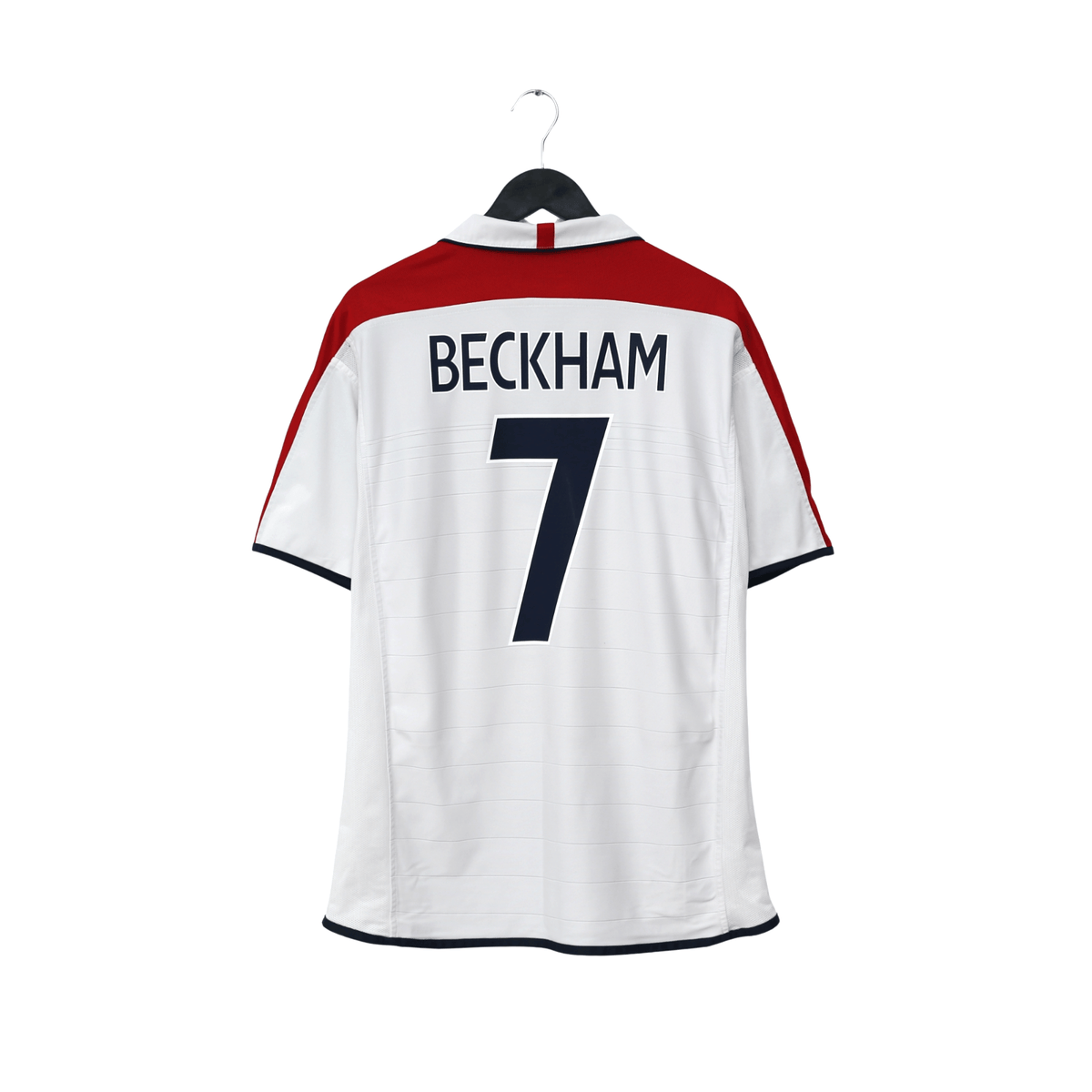 2003/05 Beckham #7 England Vintage Umbro Home Football Shirt (L) EURO 2004