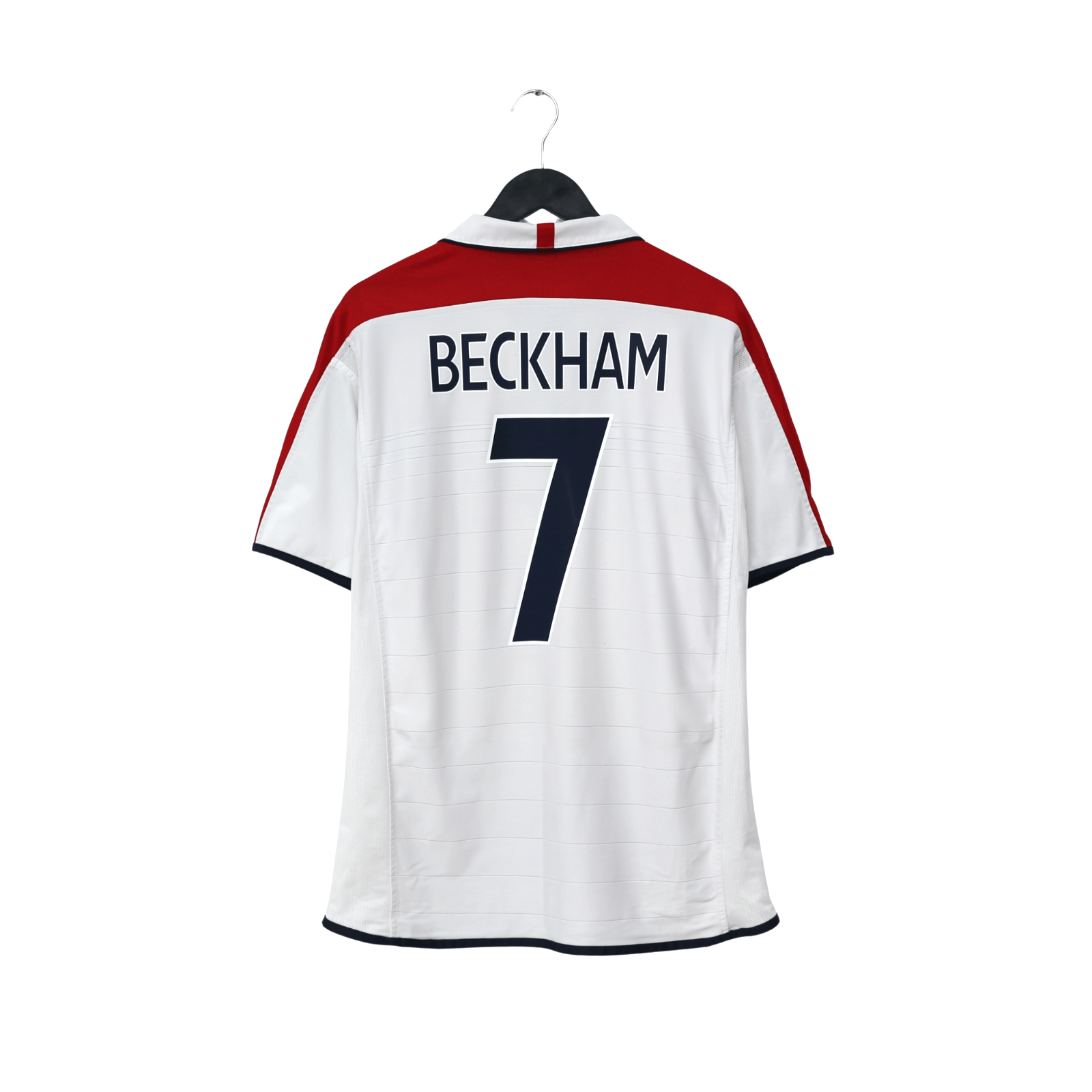 2003/05 Beckham #7 England Vintage Umbro Home Football Shirt (L) EURO 2004