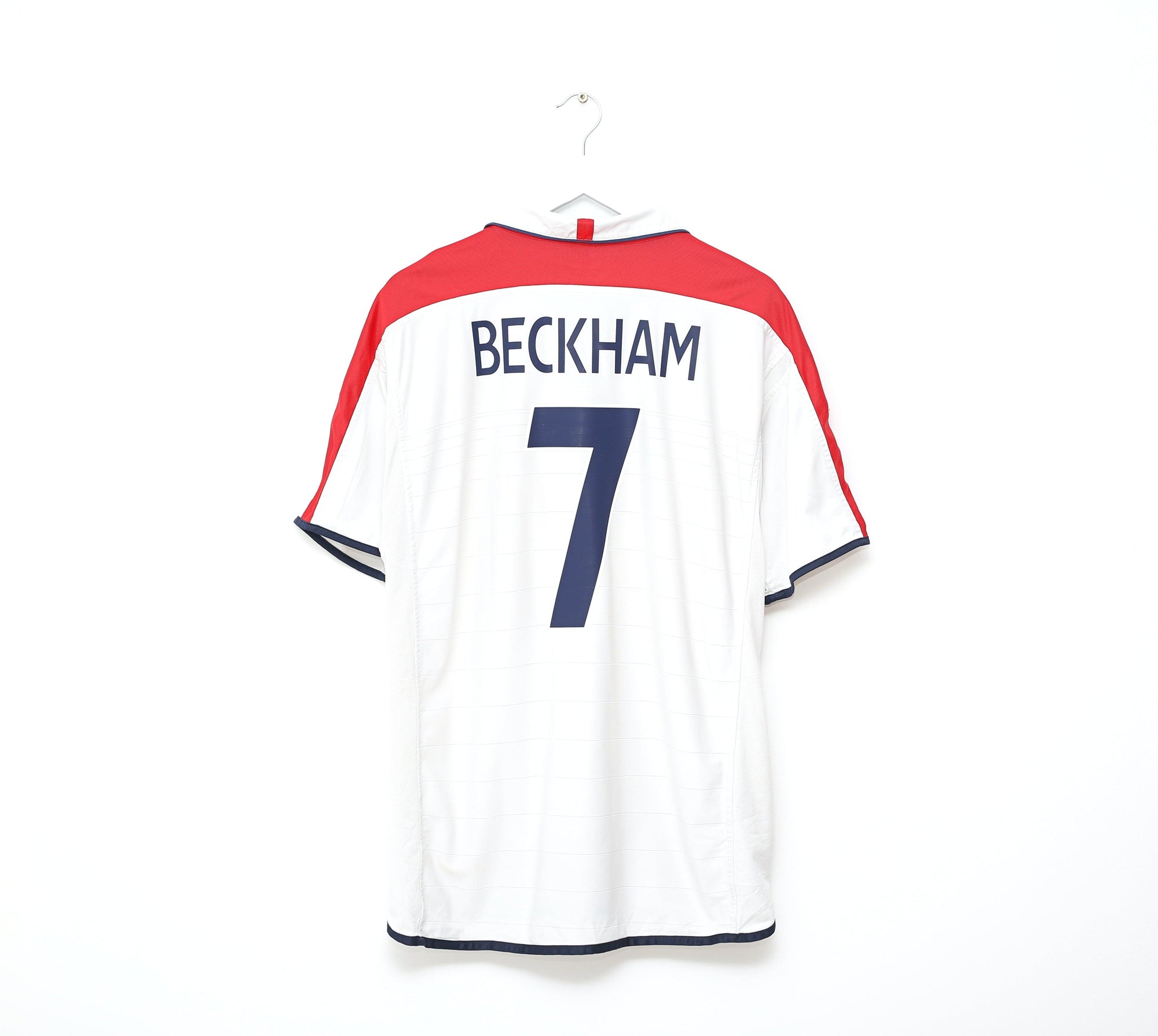 2003/05 BECKHAM #7 England Vintage Umbro Home Football Shirt (XL)