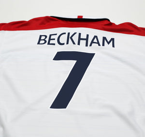2003/05 Beckham #7 England Vintage Umbro Home Football Shirt (XL) EURO 2004