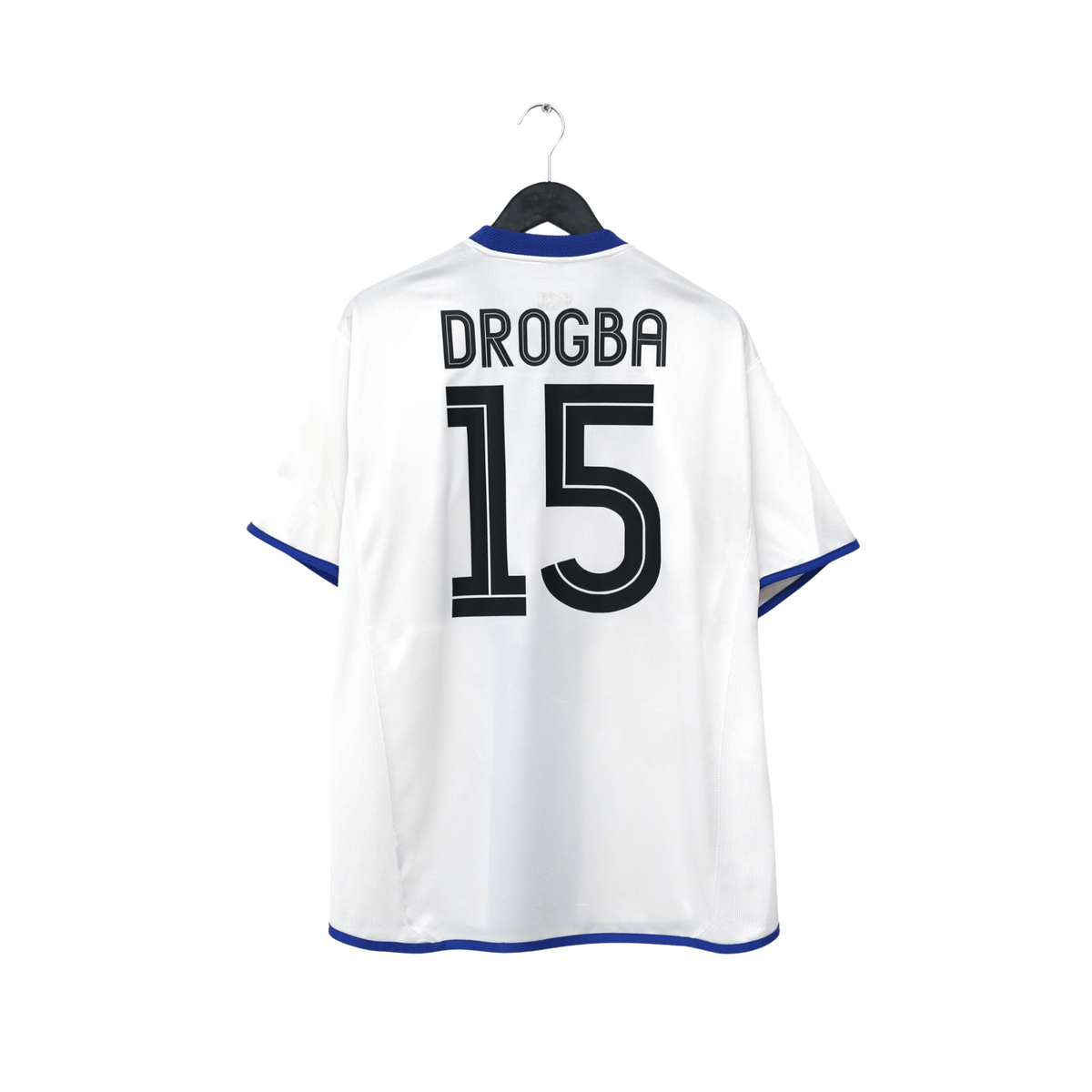 2003/05 Drogba #15 Chelsea Vintage Umbro UCL Away Football Shirt (L)