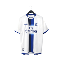 2003/05 Drogba #15 Chelsea Vintage Umbro UCL Away Football Shirt (L)