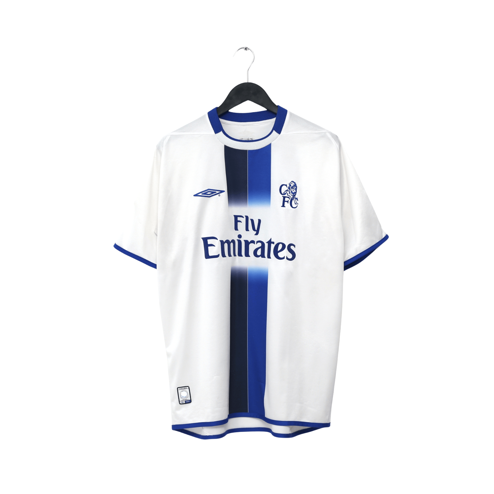 2003/05 Drogba #15 Chelsea Vintage Umbro UCL Away Football Shirt (L)