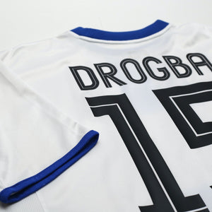 2003/05 Drogba #15 Chelsea Vintage Umbro UCL Away Football Shirt (L)