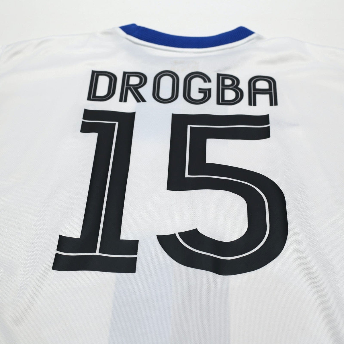 2003/05 Drogba #15 Chelsea Vintage Umbro UCL Away Football Shirt (L)