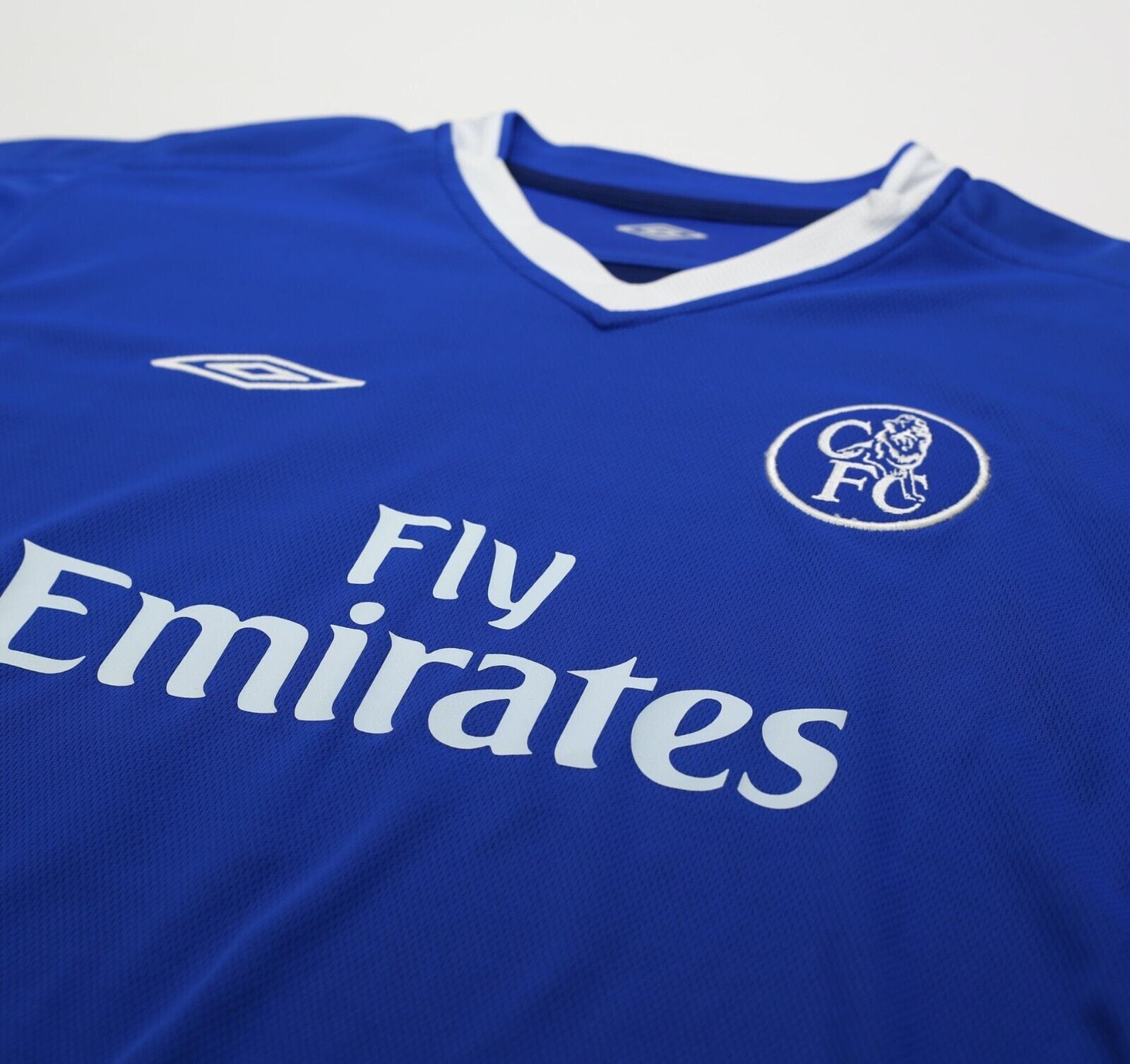 2003/05 DROGBA #15 Chelsea Vintage Umbro UCL Home Football Shirt Jersey (M)