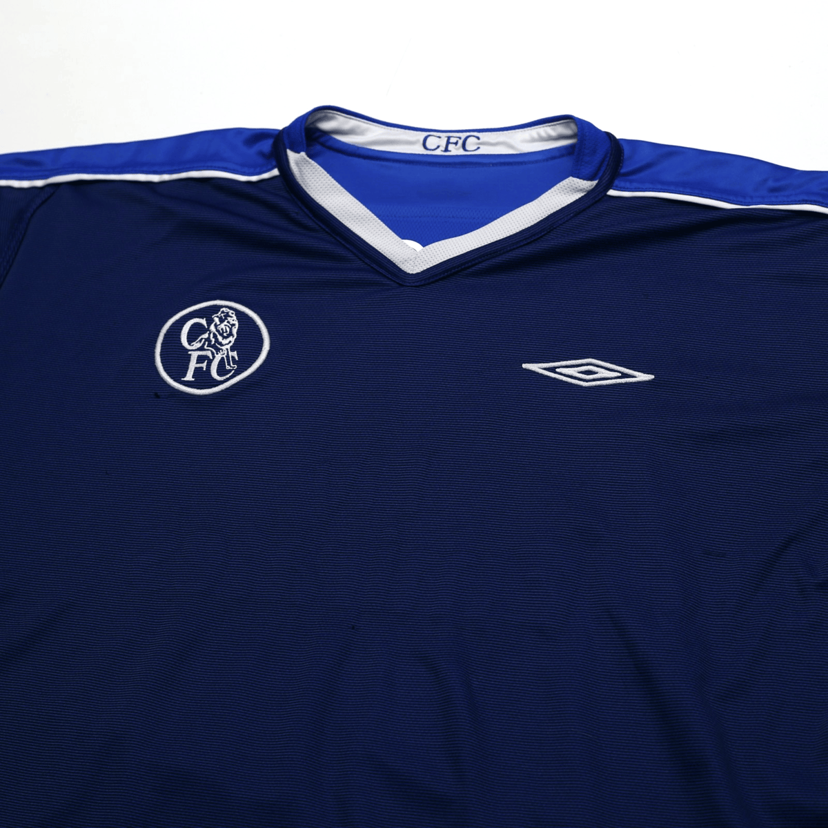 2003/05 Drogba #15 Chelsea Vintage Umbro UCL Home Football Shirt (XL)