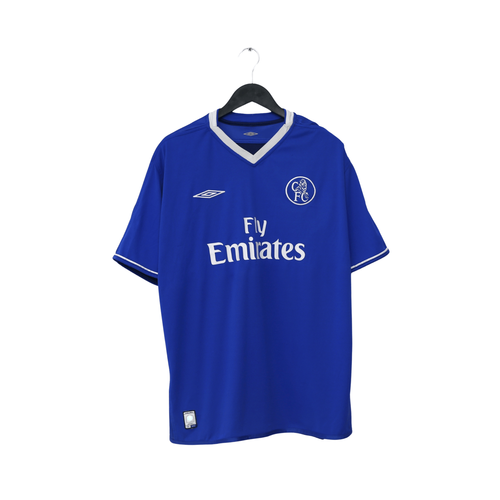 2003/05 Drogba #15 Chelsea Vintage Umbro UCL Home Football Shirt (XL)