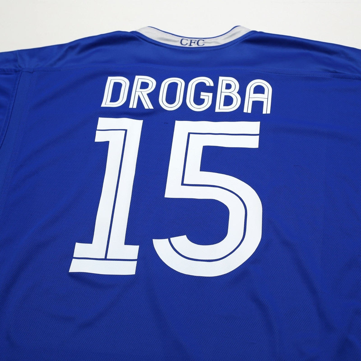 2003/05 Drogba #15 Chelsea Vintage Umbro UCL Home Football Shirt (XL)