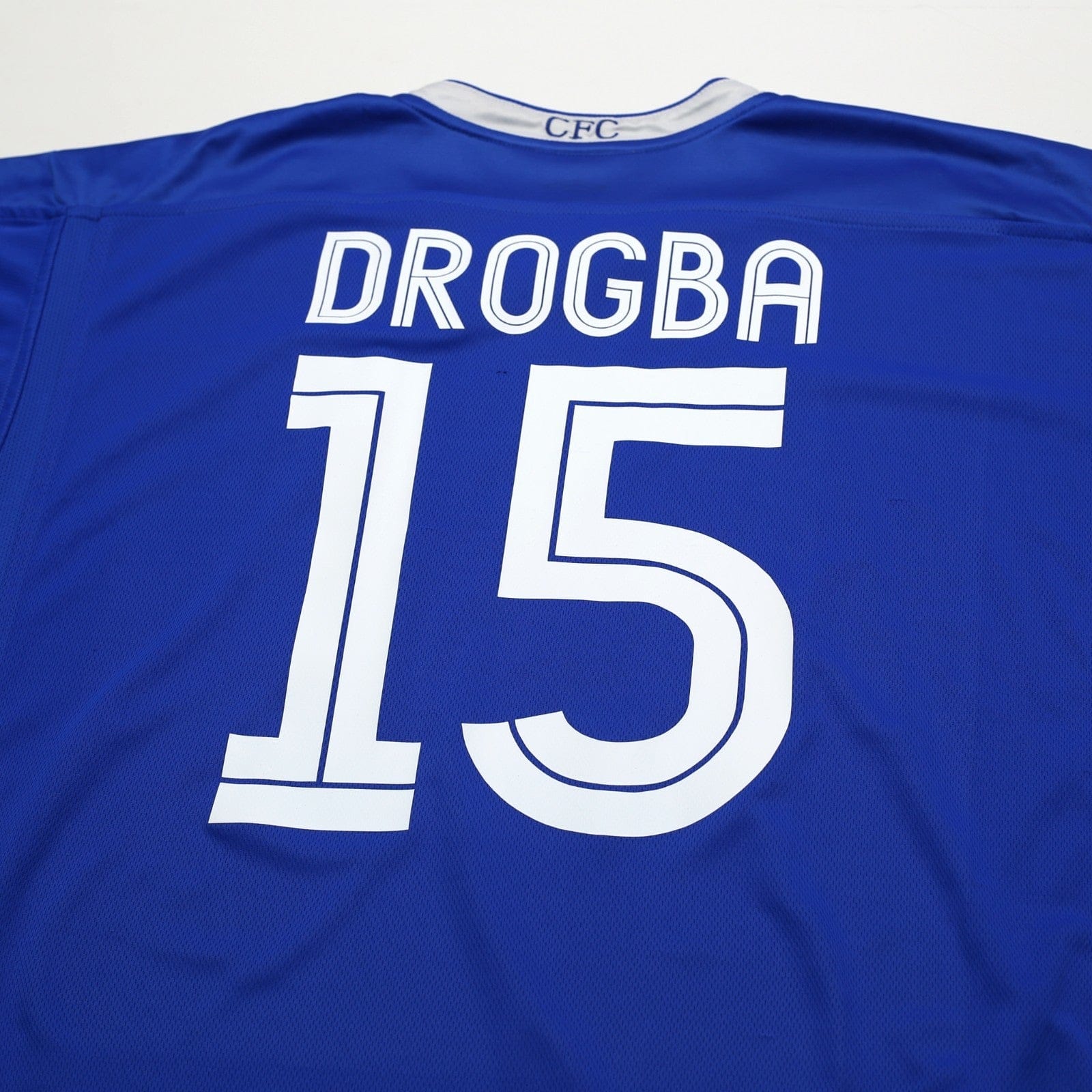 2003/05 Drogba #15 Chelsea Vintage Umbro UCL Home Football Shirt (XL)