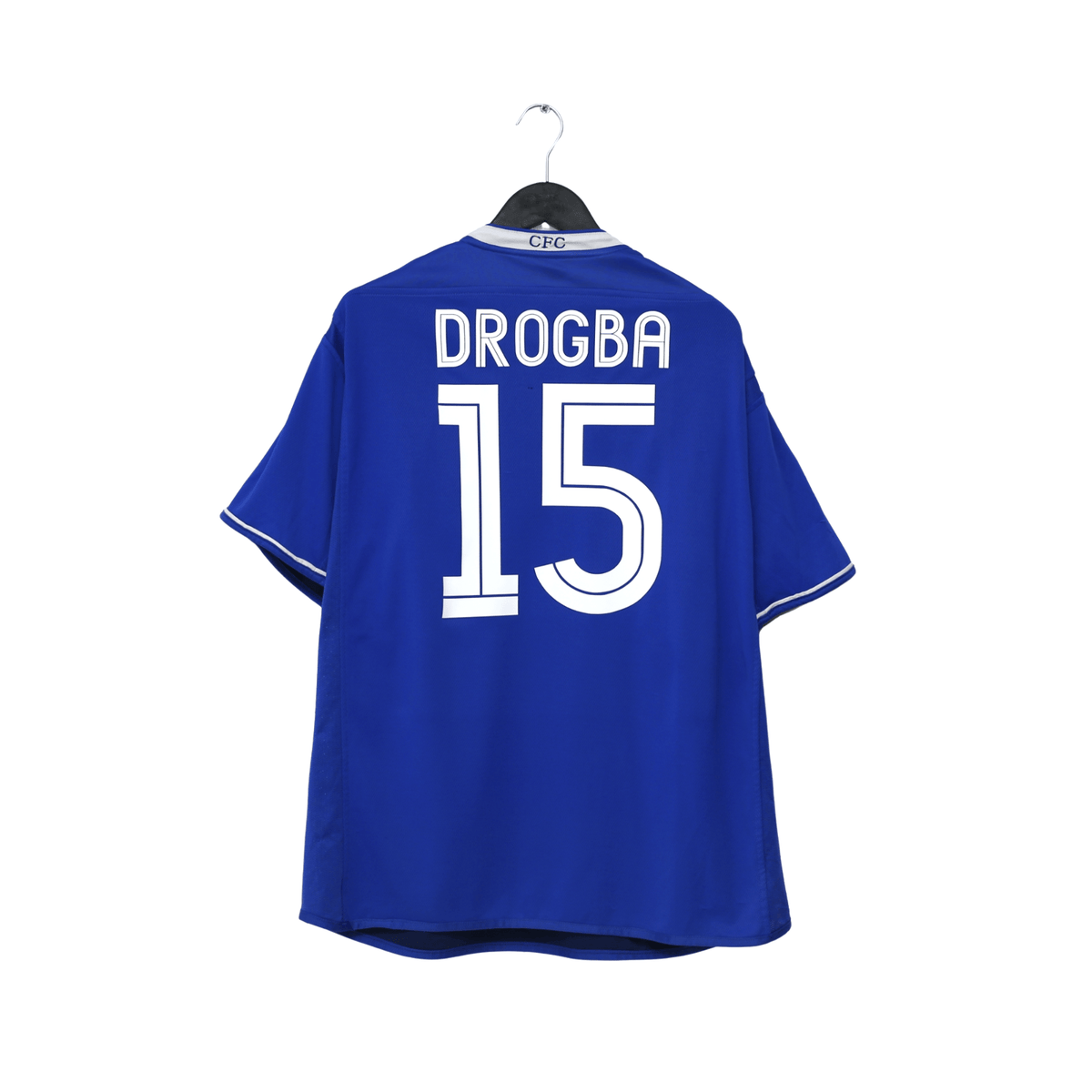2003/05 Drogba #15 Chelsea Vintage Umbro UCL Home Football Shirt (XL)