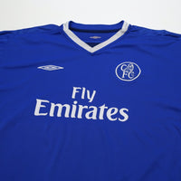 2003/05 Drogba #15 Chelsea Vintage Umbro UCL Home Football Shirt (XL)
