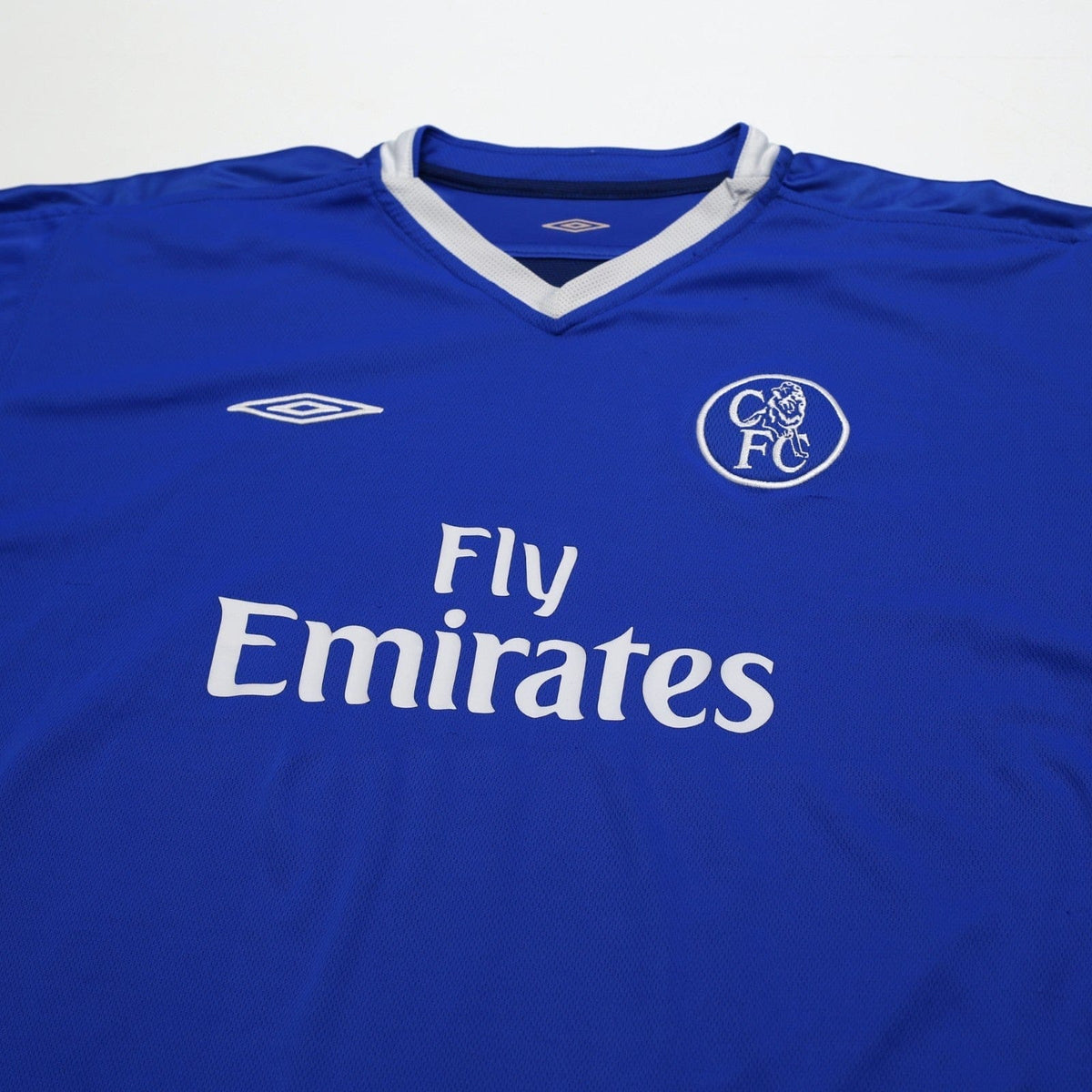 2003/05 Drogba #15 Chelsea Vintage Umbro UCL Home Football Shirt (XL)