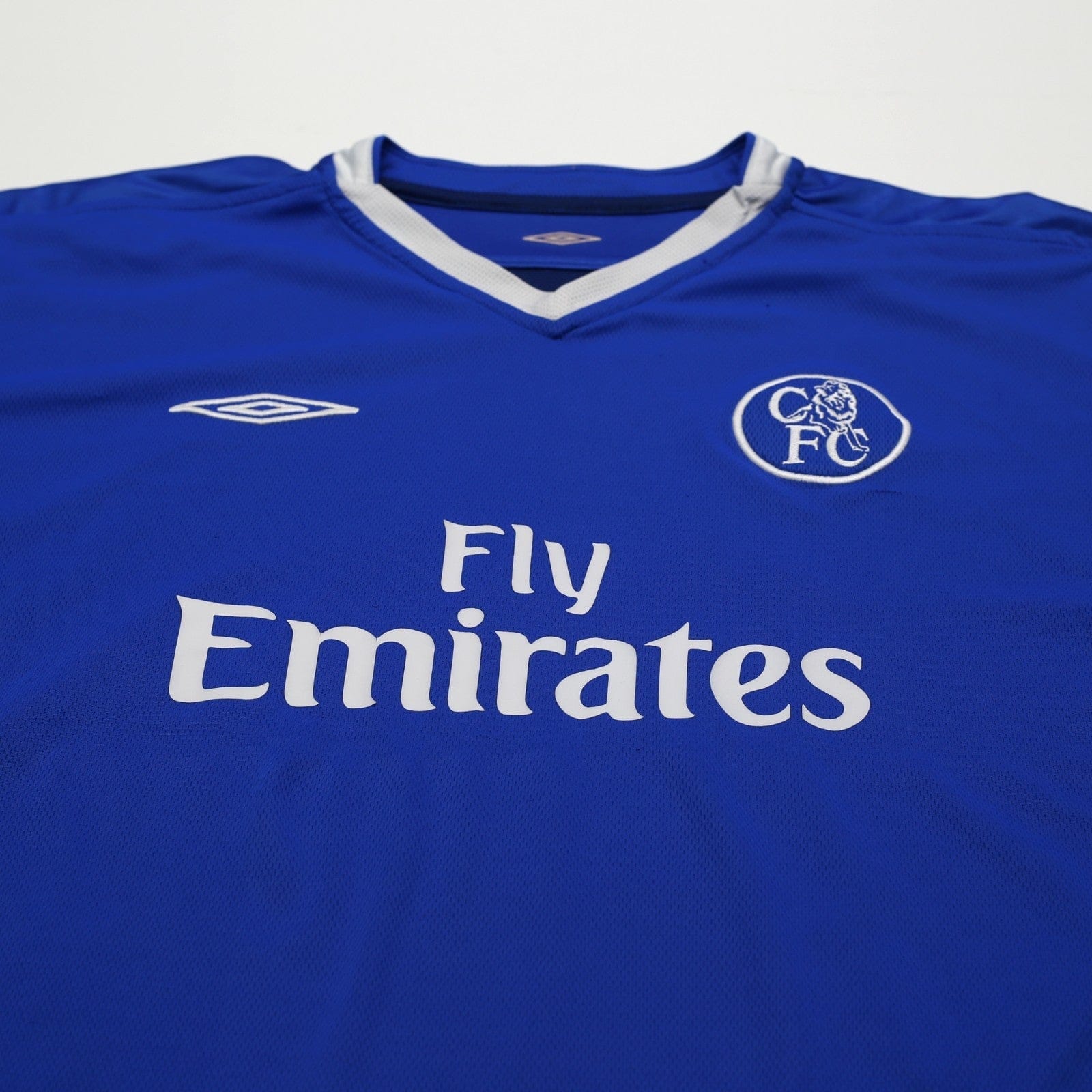 2003/05 Drogba #15 Chelsea Vintage Umbro UCL Home Football Shirt (XL)