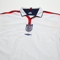 2003/05 England Vintage Umbro L/S Home Football Shirt (XL) EURO 2004