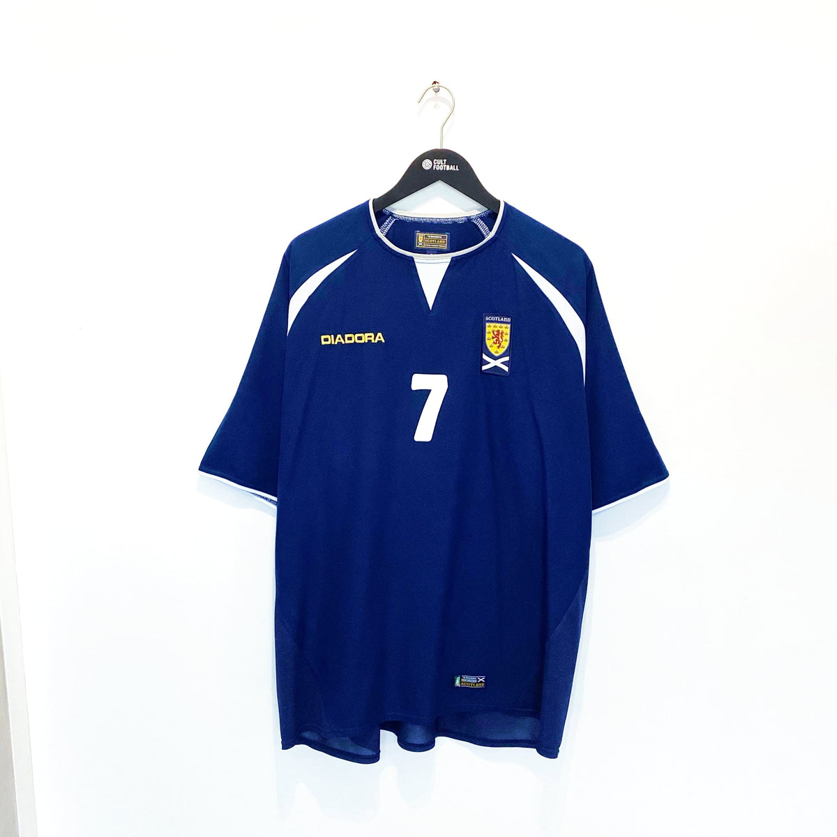 2003/05 FLETCHER #7 Scotland Vintage Diadora Home Football Shirt (XL) Man Utd