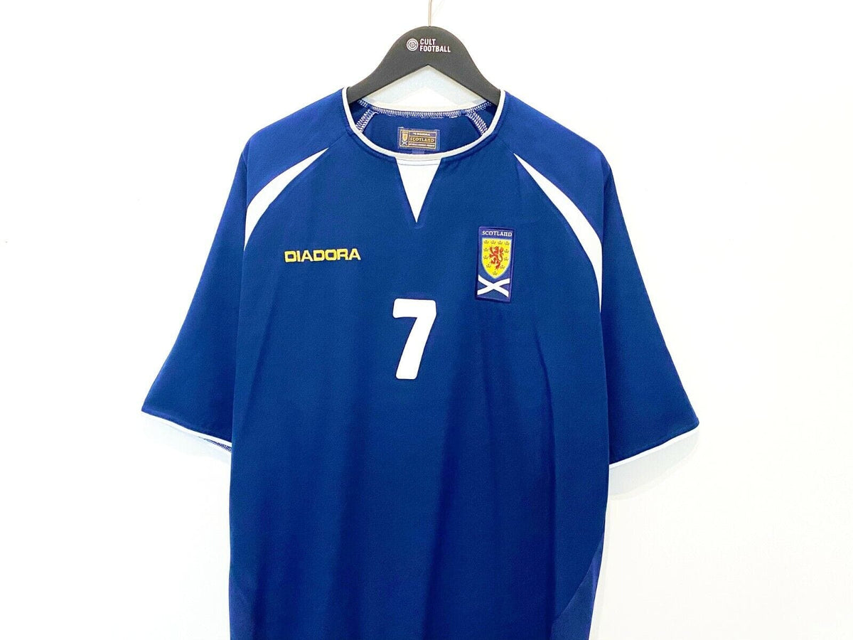 2003/05 FLETCHER #7 Scotland Vintage Diadora Home Football Shirt (XL) Man Utd