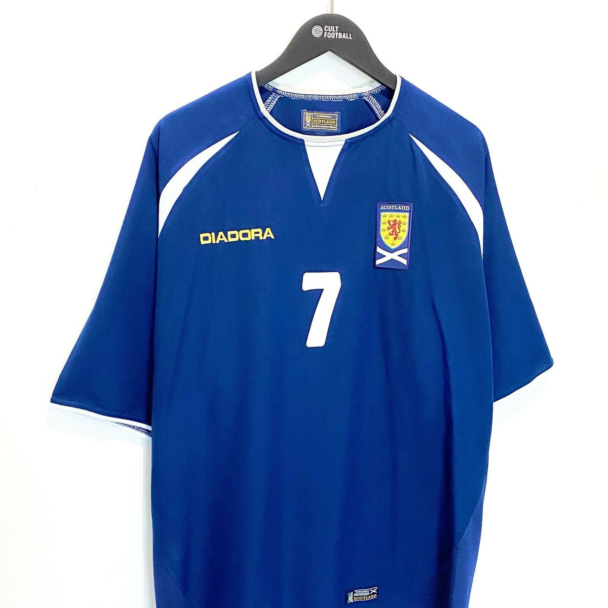 2003/05 FLETCHER #7 Scotland Vintage Diadora Home Football Shirt (XL) Man Utd