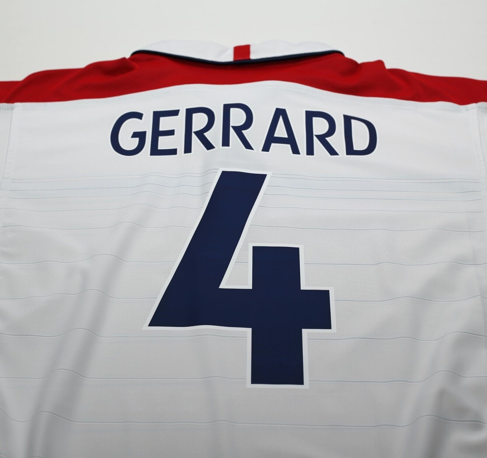 2003/05 GERRARD #4 England Vintage Umbro Home Football Shirt (L) EURO 2004